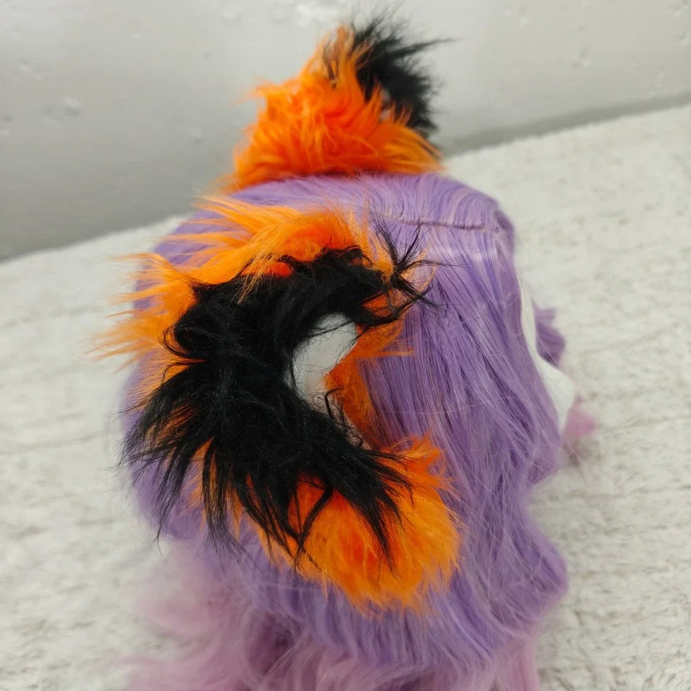 PawStar Faux Fur Fox‎ Ear Hair Clips Orange Black Cosplay Furry Anime Convention